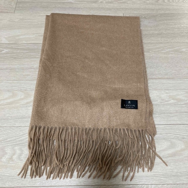 LANVIN ランバン FOX付き カシミヤストール ブラック 商品の