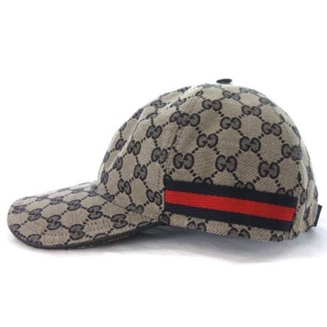 Gucci(グッチ)のグッチ GGキャンバス シェリーライン ベースボールキャップ XL ベージュ メンズの帽子(その他)の商品写真