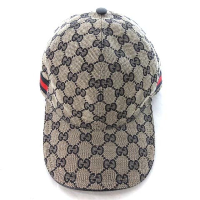 Gucci(グッチ)のグッチ GGキャンバス シェリーライン ベースボールキャップ XL ベージュ メンズの帽子(その他)の商品写真