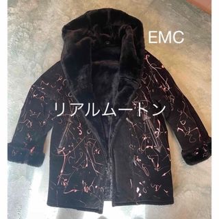 最終価格EMC リアルレザーコート　ブラック(レザージャケット)