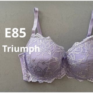 トリンプ(Triumph)のトリンプ E85 ラベンダー　4/5カップブラ　花柄レースブラ　大きいサイズ(ブラ)