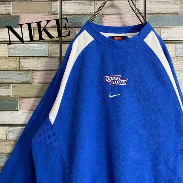 【90's】ナイキ　フリースシャツ　刺繍ロゴ　NCAA カレッジ
