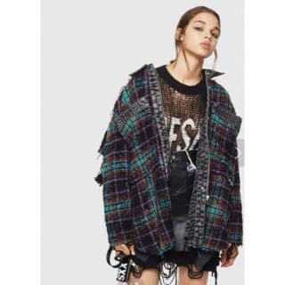 ディーゼル(DIESEL)のディーゼル　ツイード　デニム　ジャケット　コート(Gジャン/デニムジャケット)