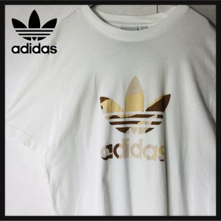 アディダス(adidas)のアディダス トレフォイル アニマル柄 センターロゴ 白 Lサイズ adidas(Tシャツ/カットソー(半袖/袖なし))