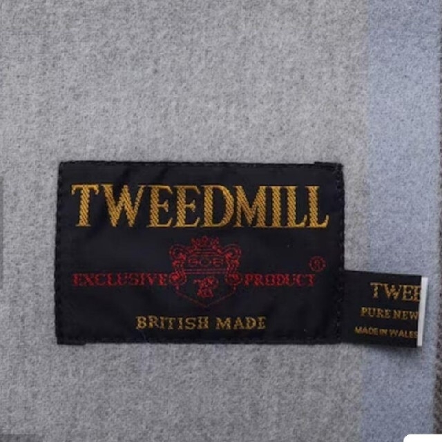 TWEEDMILL(ツイードミル)のツイードミル　ブルー系　ブラウン系　マフラー レディースのファッション小物(マフラー/ショール)の商品写真