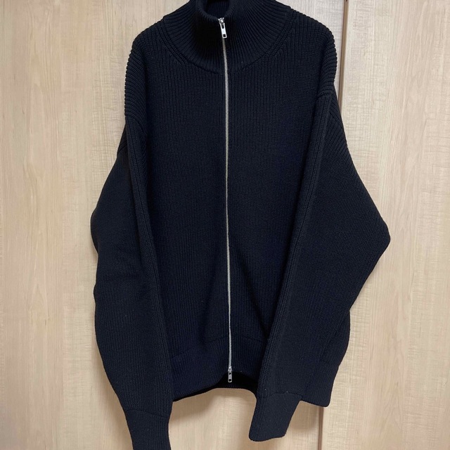 OVERSIZED DRIVERS KNIT ZIP JACKET