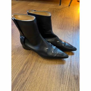 MAISON MARGIELA 4ステッチ ポインテッドトゥ レザーブーツ 36