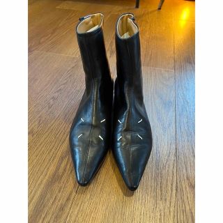 MAISON MARGIELA 4ステッチ ポインテッドトゥ レザーブーツ 36