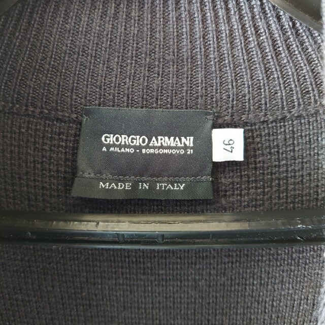Giorgio Armani(ジョルジオアルマーニ)のジョルジオ アルマーニ シルク カシミヤ ジップ カーディガン ウール メンズのトップス(カーディガン)の商品写真