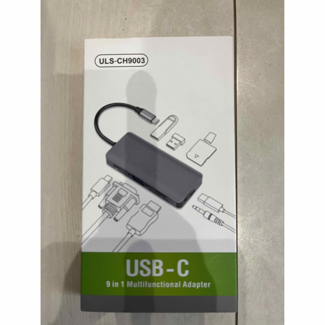 USB Cハブ 9 in 1 カードリーダー 未使用(ULS-CH9003) スマホ/家電/カメラのPC/タブレット(PC周辺機器)の商品写真