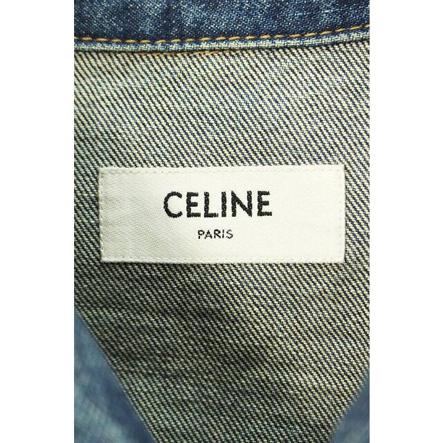 celine(セリーヌ)のセリーヌバイエディスリマン Q002642E ユーズド加工トラッカーデニムジャケット メンズ XS メンズのジャケット/アウター(Gジャン/デニムジャケット)の商品写真