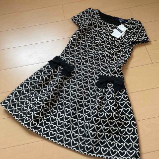 エムズグレイシー(M'S GRACY)の【ご専用】M'sグレイシー✨美品✨ハート柄ワンピース♡サイズ38(ひざ丈ワンピース)