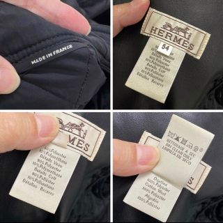 HERMES エルメス キルティングxレザー ハンティング ジャケット