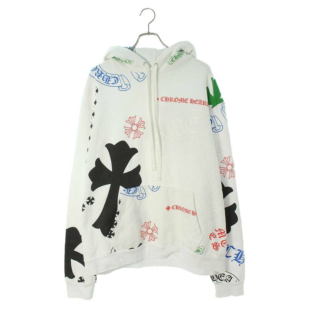 クロムハーツ STENCIL HOODIE 総柄オンライン限定ステンシルプリントプルオーバーパーカー  メンズ XXL