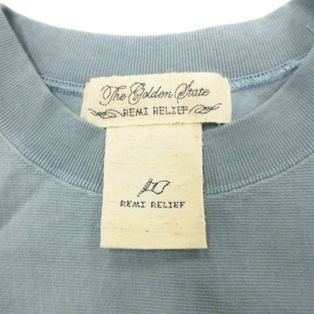 REMI RELIEF(レミレリーフ)のレミレリーフ Safari別注 バックプリントロングスリーブカットソー 青系 L メンズのトップス(Tシャツ/カットソー(七分/長袖))の商品写真