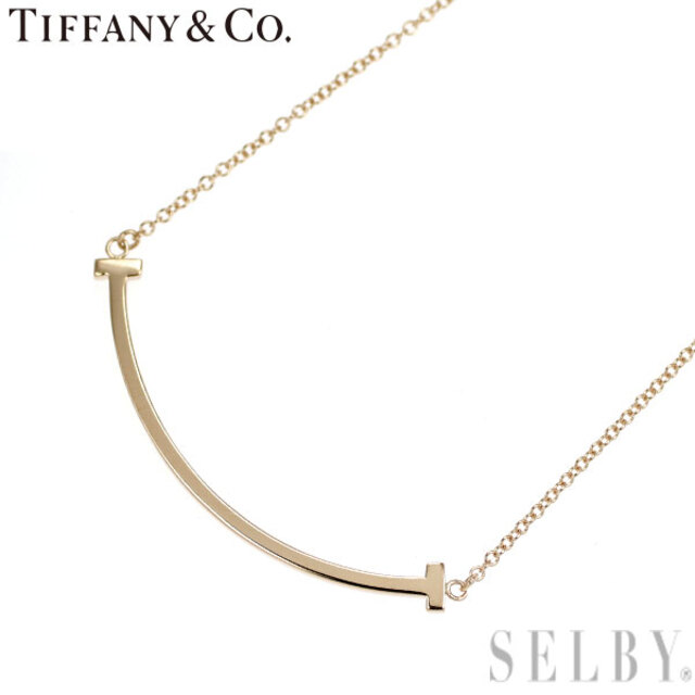 Tiffany & Co. - ティファニー K18PG ペンダントネックレス Tスマイル