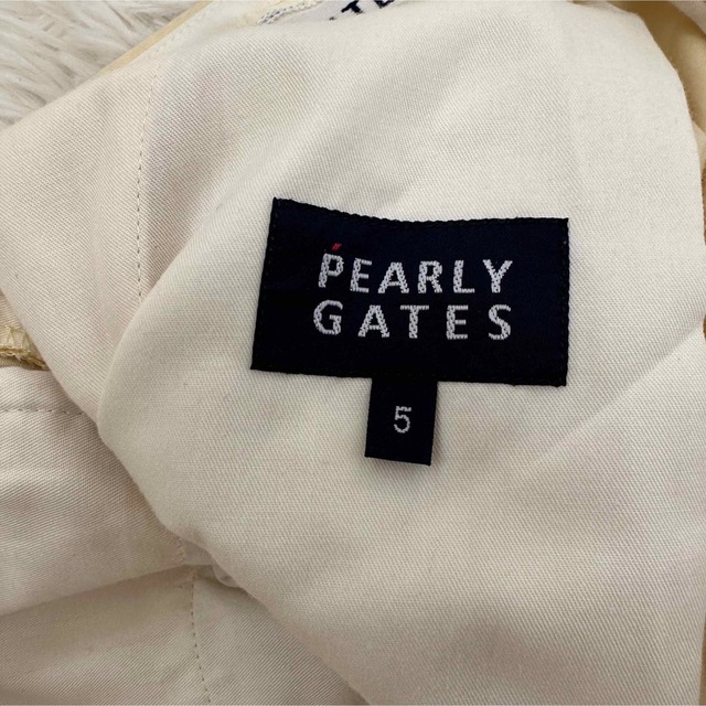 PEARLY GATES(パーリーゲイツ)の【PEARLY GATES】パーリーゲイツ ゴルフパンツ 5 M イエロー スポーツ/アウトドアのゴルフ(ウエア)の商品写真