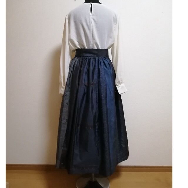 SOLD お値下げ中 着物リメイク ギャザースカート 大島紬 SOLD お値下げ中 着物リメイク ギャザースカート 大島紬