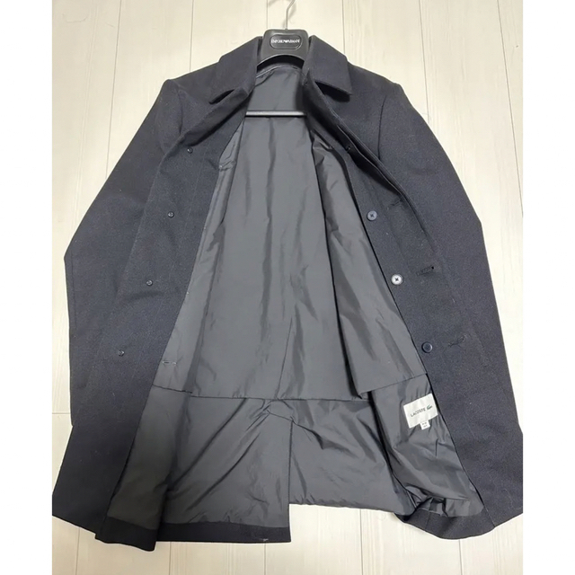 LACOSTE(ラコステ)のLACOSTE ラコステ ステンカラーコート　ブラック48 メンズのジャケット/アウター(ステンカラーコート)の商品写真
