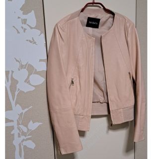 マックスマーラ(Max Mara)の朔太郎さま専用Maxコー　ラムレザージャケット(ノーカラージャケット)