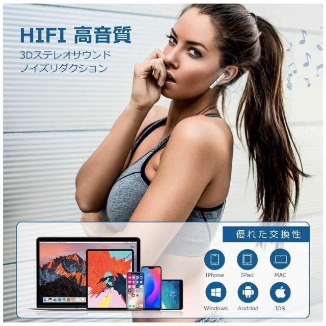 Bluetoothイヤフォン　i12 　黒　ワイヤレスイヤホン　2023　最新型 スマホ/家電/カメラのオーディオ機器(ヘッドフォン/イヤフォン)の商品写真