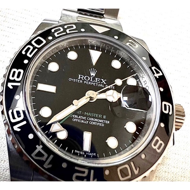 ロレックス GMT Ref.116710LN  純正黒文字盤