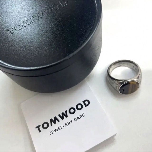 TOM WOOD(トムウッド)のtomwood  サイズ58 oval tiger eye 欠け有 メンズのアクセサリー(リング(指輪))の商品写真