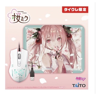 タイトー(TAITO)の桜ミク 光るマウス&マウスパッドセット タイクレ限定版(PC周辺機器)