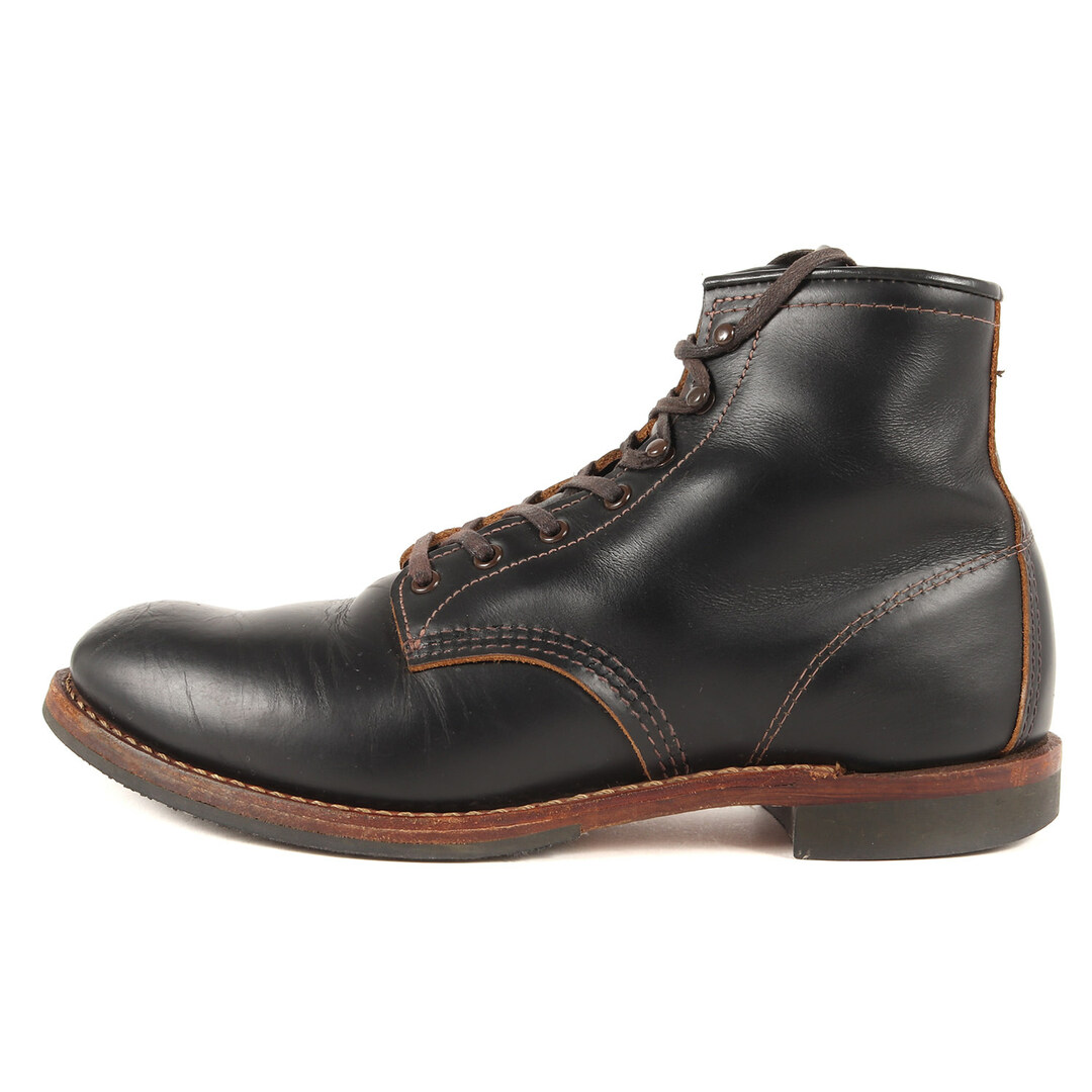 Red Wing レッド ウィング 9060 ベックマン フラットボックス レザー ブーツ Beckman Flatbox 茶芯 2017年製 USA製 ブラック 黒 サイズ：US9 D 27.0cm シューズ 靴 【メンズ】