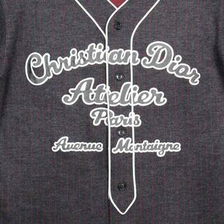 DIOR ディオール 21AW CHRISTIAN DIOR ATELIER ロゴ刺繍 エンブロイダリー ベースボール 半袖シャツ グレー 213J530A0663