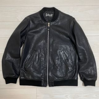 ショット(schott)の【SALE】Schott -レザージャケット バワリー MA-1 L ブラック-(レザージャケット)