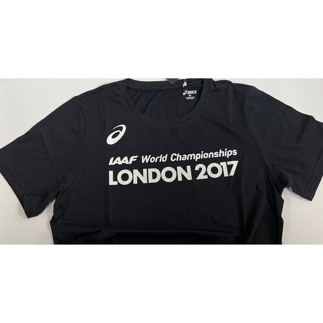 asics(アシックス)のasics ロンドン世界陸上 記念Tシャツ ブラックS スポーツ/アウトドアのスポーツ/アウトドア その他(陸上競技)の商品写真