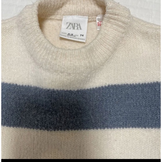 ZARA(ザラ)のZARA ザラ　ボーダーニット　74 キッズ/ベビー/マタニティのベビー服(~85cm)(ニット/セーター)の商品写真