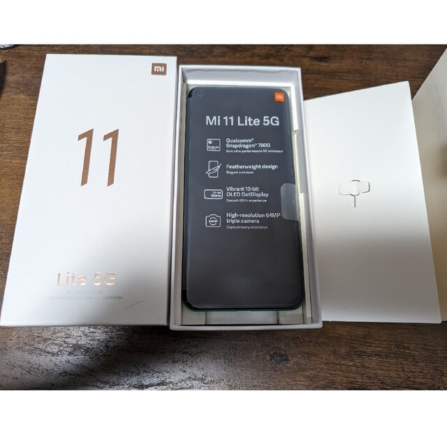 xiomi mi11 lite 5G　SIMフリー端末・ACアダプタ