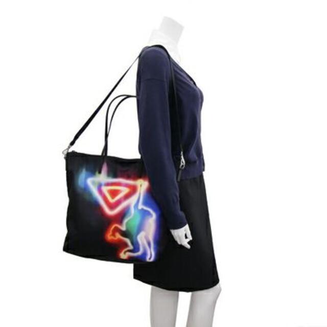 美品☆PRADA プラダ トートバッグ ブラック マルチカラー 1BG189-
