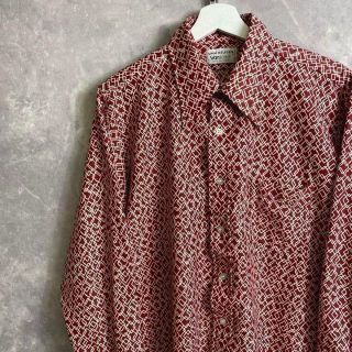 70s VAN HEUSEN ヴァンヒューゼン ヴィンテージ襟広シャツ ヒッピー(シャツ)