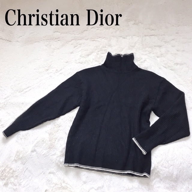 希少 Christian Dior MONSIEUR ハイネック 長袖 ニット