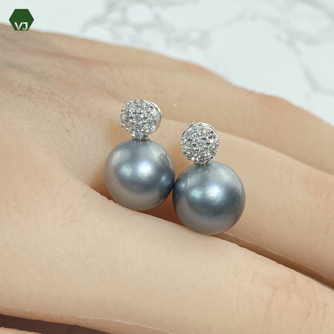 19-17】パール ダイヤモンド ピアス D0.24ct の通販 by vivid-J 19-17】パール ダイヤモンド ピアス D0.24ct の通販 by vivid-J