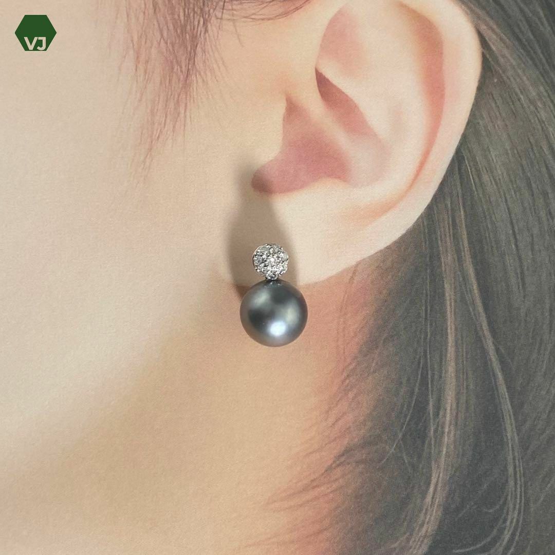 19-17】パール ダイヤモンド ピアス D0.24ct の通販 by vivid-J 19-17】パール ダイヤモンド ピアス D0.24ct の通販 by vivid-J