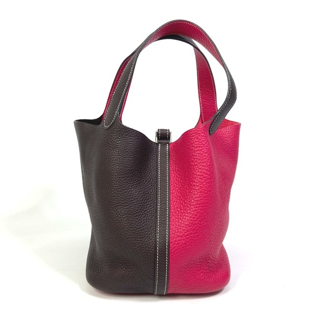 最も信頼できる HERMES エルメス - Hermes ピコタンロック レッド/ブラウン Z刻 トリヨンクレマンス ハンドバッグ バイカラー カザック MM 22 ハンドバッグ