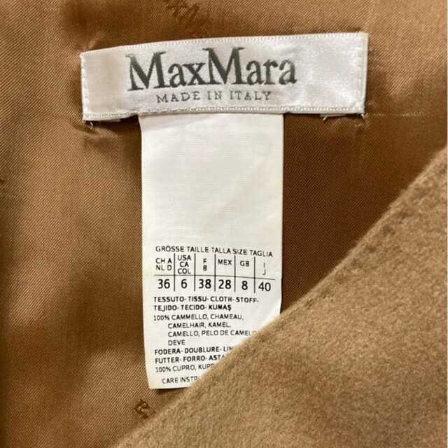 ★美品★ MaxMara イタリア製 キャメル ワンピース　白タグ