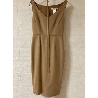 マックスマーラ(Max Mara)の★美品★ MaxMara イタリア製 キャメル ワンピース　白タグ(ひざ丈ワンピース)