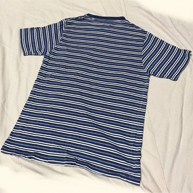 grn(ジーアールエヌ)のgrn ボーダー Tシャツ 半袖 ブルー ホワイト メンズのトップス(Tシャツ/カットソー(半袖/袖なし))の商品写真