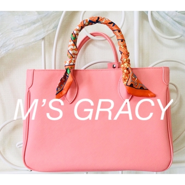 M'S GRACY(エムズグレイシー)のお値下げ❣️エムズグレイシー 🌸大型トートバッグ　ピンク　A4 レディースのバッグ(トートバッグ)の商品写真