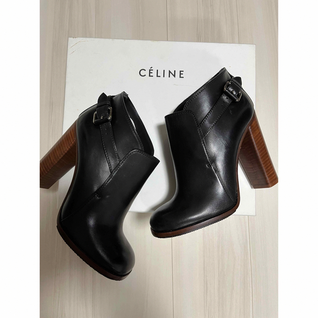 ファッション celine セリーヌ ショートブーツ ブラック - ブーツ