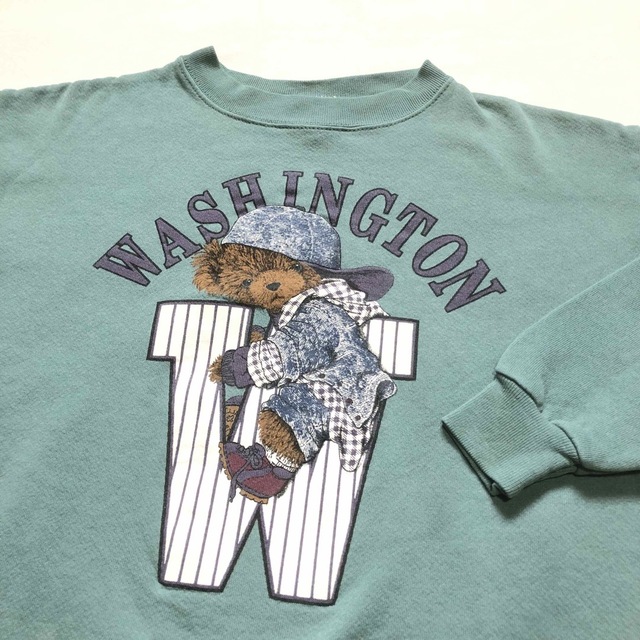 ART VINTAGE(アートヴィンテージ)の90s USA製 WASHINGTON BEAR アニマルプリント スウェット メンズのトップス(スウェット)の商品写真