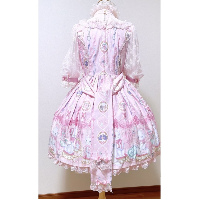 Angelic Pretty(アンジェリックプリティー)のDolly cat ワンピース　売り切り価格 レディースのワンピース(ひざ丈ワンピース)の商品写真