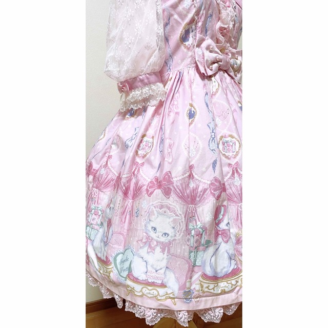 Angelic Pretty(アンジェリックプリティー)のDolly cat ワンピース　売り切り価格 レディースのワンピース(ひざ丈ワンピース)の商品写真