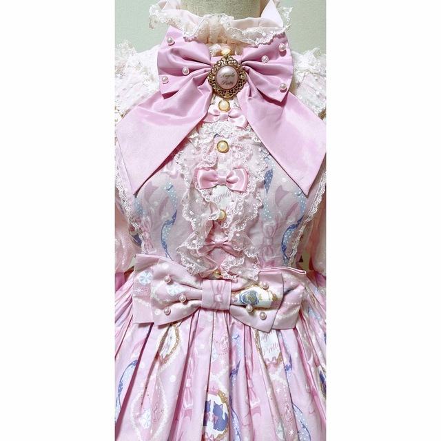 Angelic Pretty(アンジェリックプリティー)のDolly cat ワンピース　売り切り価格 レディースのワンピース(ひざ丈ワンピース)の商品写真