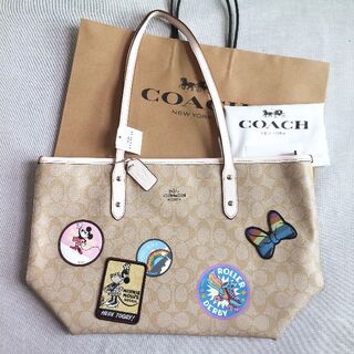 COACH - 【新品】COACH トート ハンドバッグ ショルダーバッグ 丸ロゴ